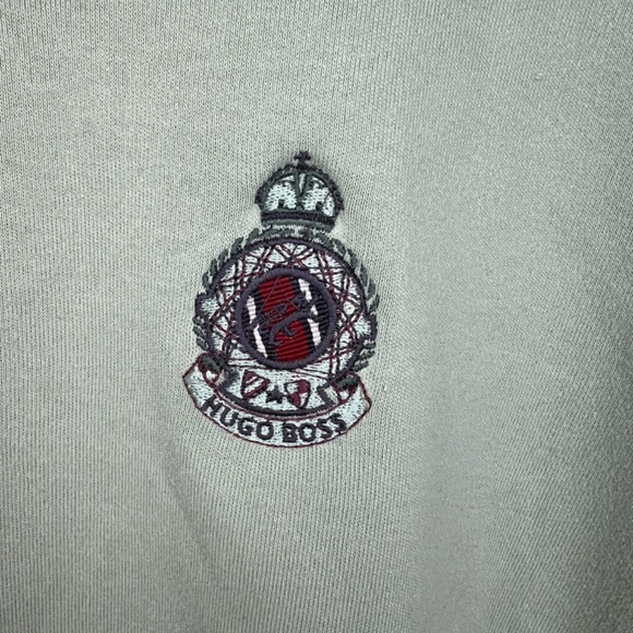 Vintage BOSS Hugo Boss Twenty Green Emblem Lightweight Boxy Sweatshirt M - Picture 3 of 5
